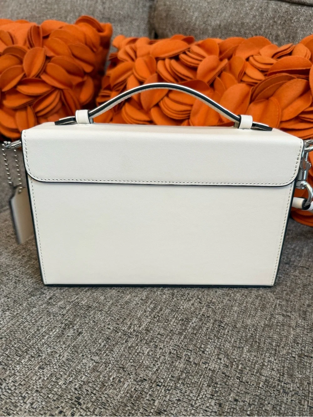 NWT Coach Tabby Box Bag in Chalk Glove Leather $495 MSRP